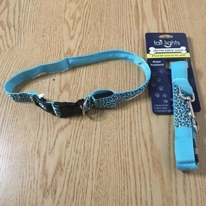 New Unisex Doggie 🐩 LED Pet Safety 4’ Leash & Collar Quick Slow Flash Constant